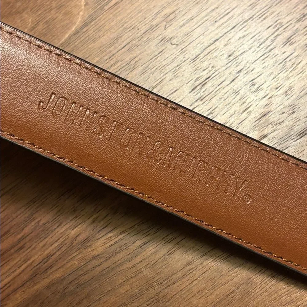 Johnston & Murphy Men's Black Leather Dress Belt - 34